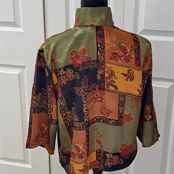 Vintage Marie Michael's Blouse With An Asian Influence Size 14 - Picture 5 of 11
